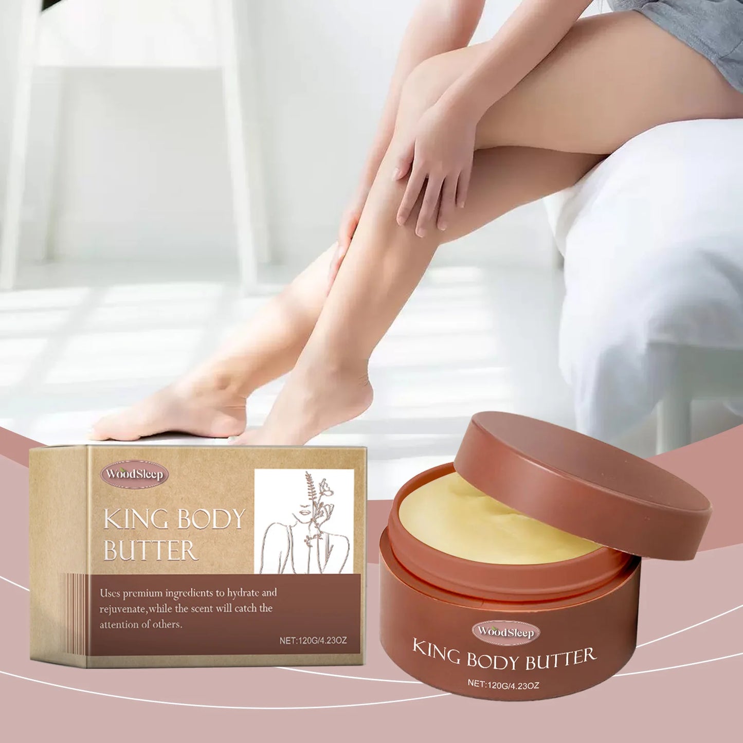 Woodsleep Cologne Scented Body Cream Tighten Skin Barrier Repair Care Deep Hydration Shea Butter Moisturizing Body Cream 120g