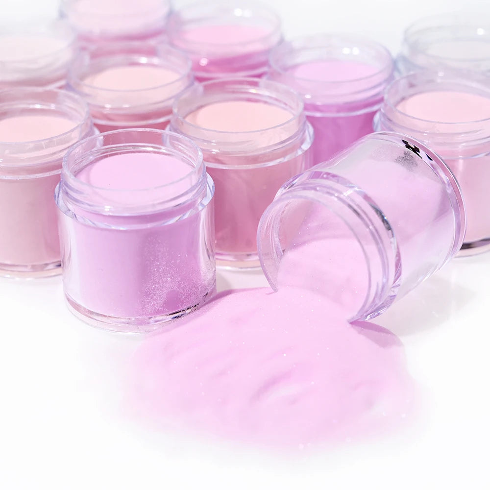 12Color Nude Pink 3In1 Professional Acrylic Powder Set 12Jar Dip & Acrylic Nail Extensions Structure Dust  Acrylic Powders 10g
