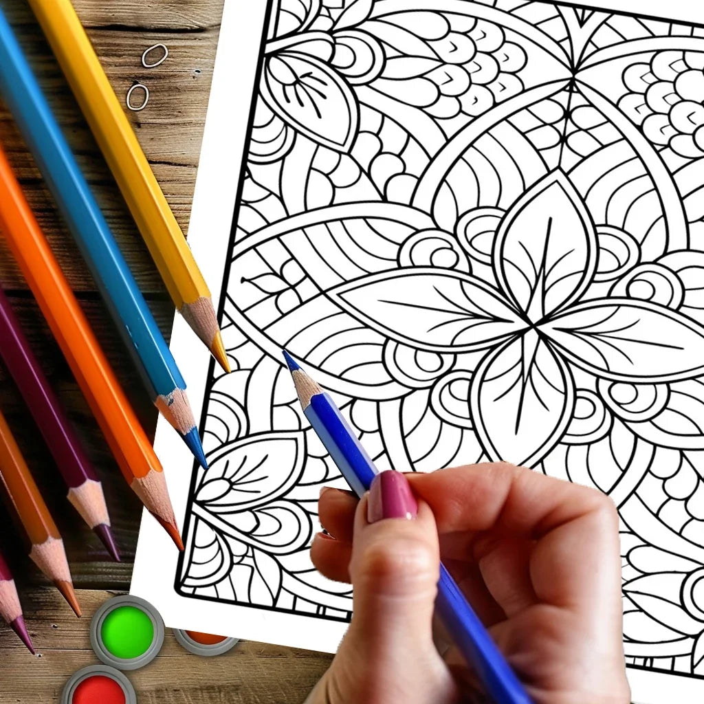 Coloring Book Abstract Patterns for Adult Colouring Book, Birthday Day Gift, Back to School Supplies, Adults Cute Drawing Book