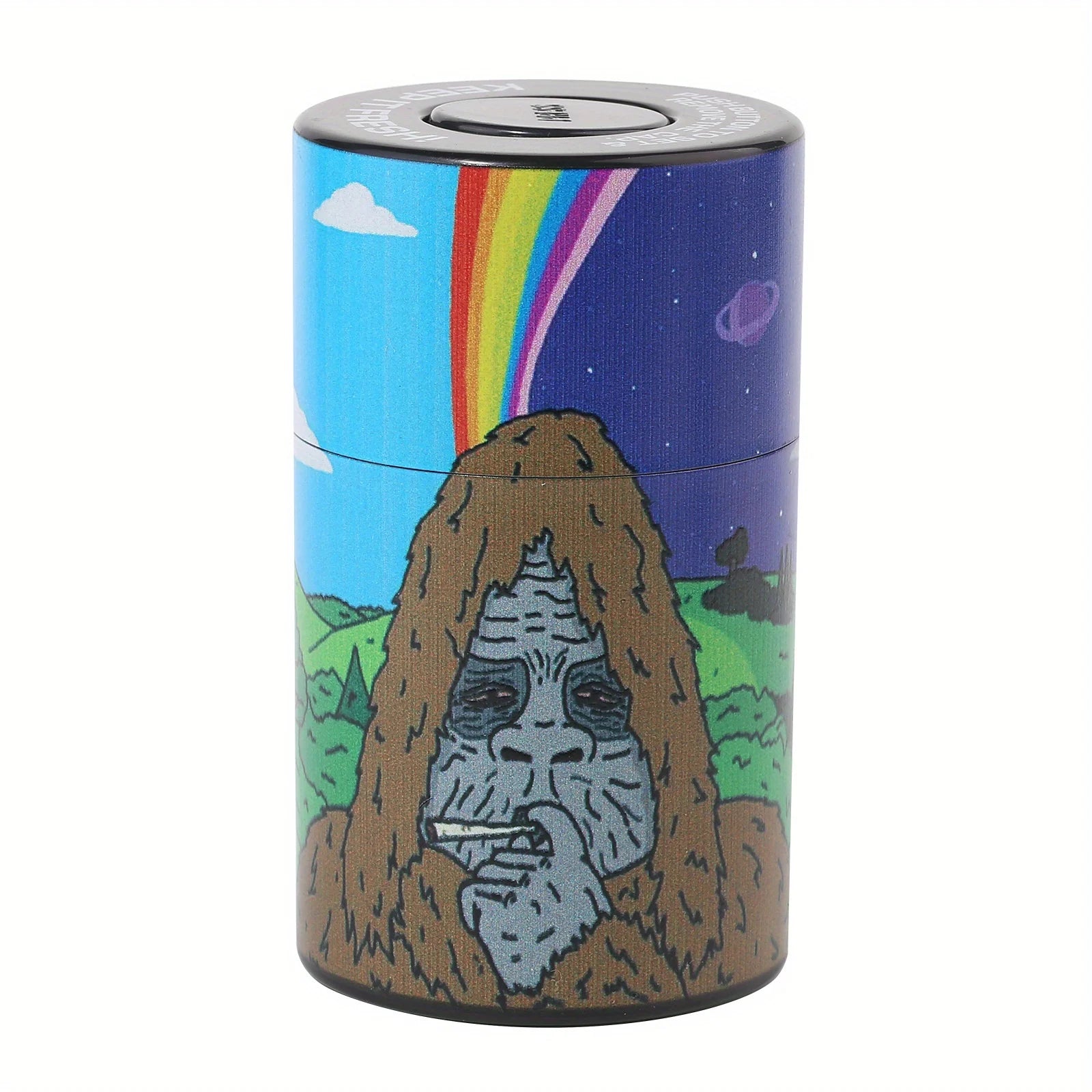 Cartoon Printing Plastic Air Tight Can Vacuum Sealed Tobacco Jar