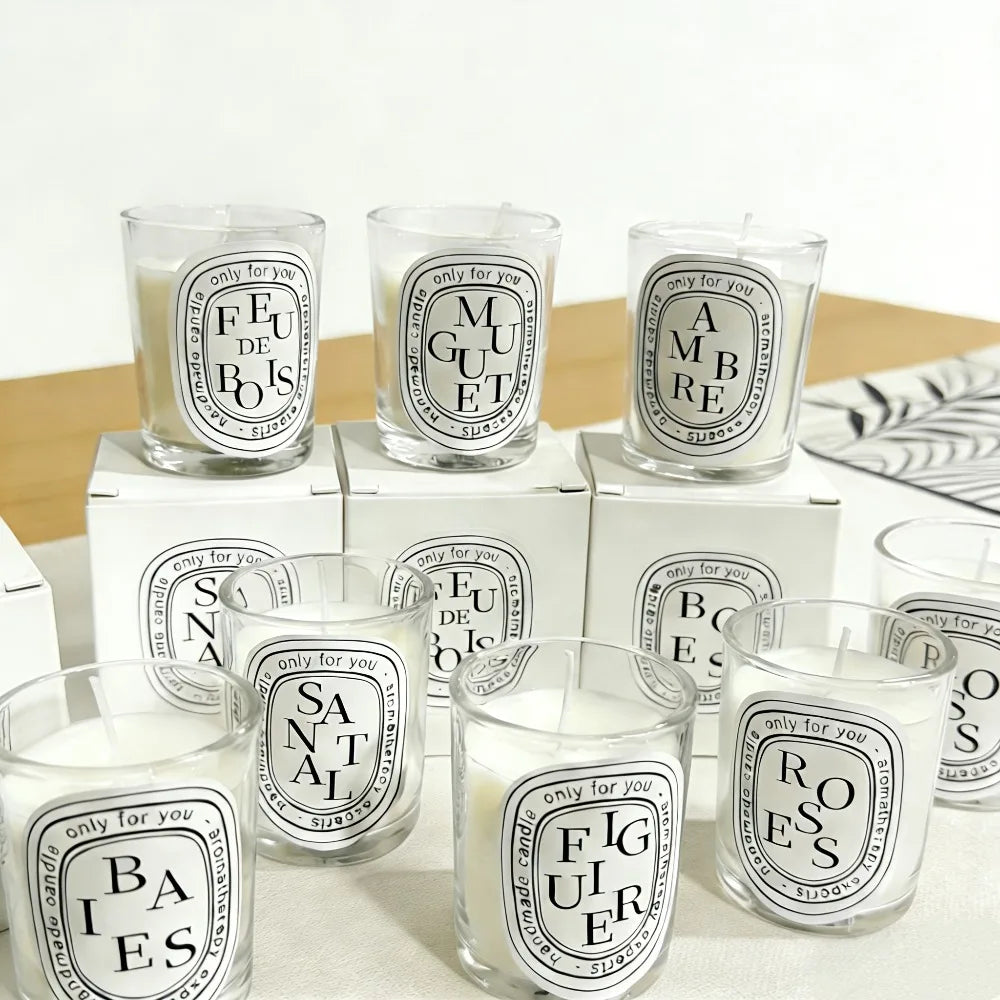 New Fragrance Scented Candle Romantic Gift Transparent Jar Aromatic Candles Light for Wedding Guest