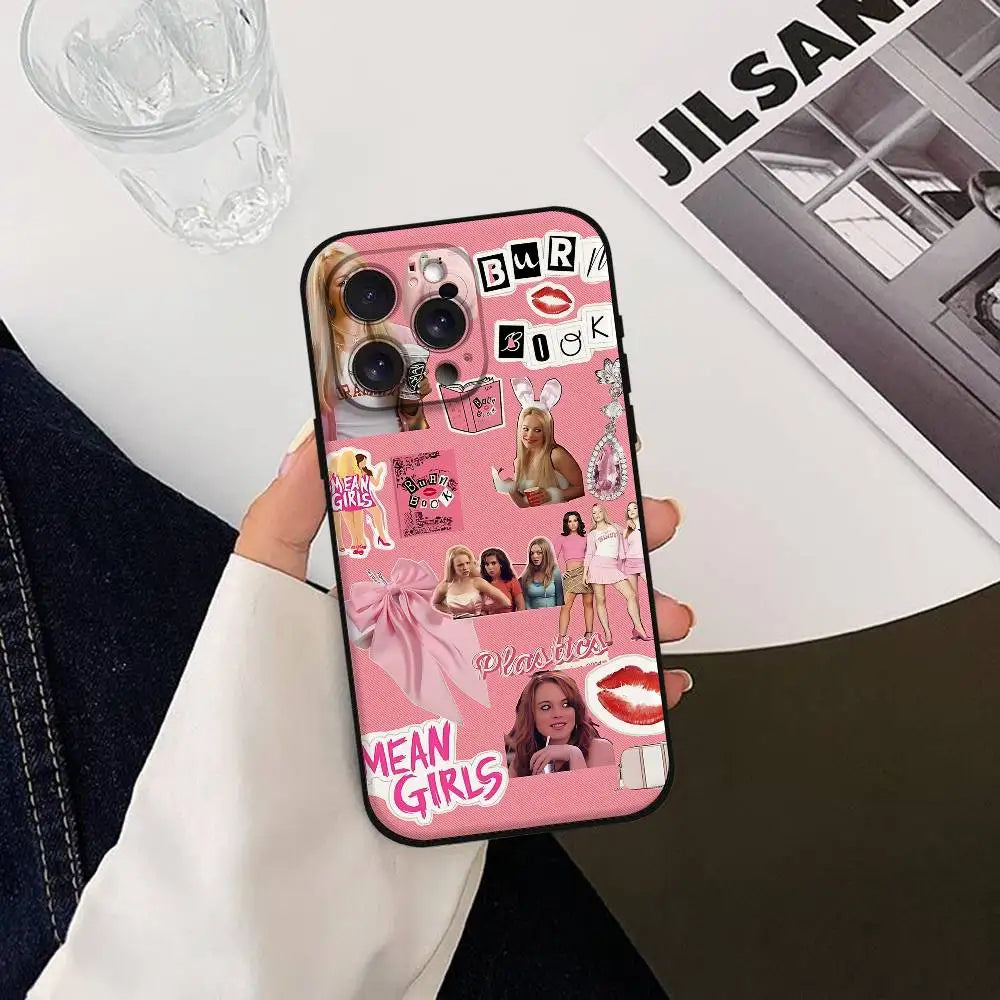 M-Mean G-Girls Burn Book Phone Case Soft TPU Skin-Friendly For IPhone 17/16/15/14/13/12/11 Series: PRO, MAX, PLUS ,Mini