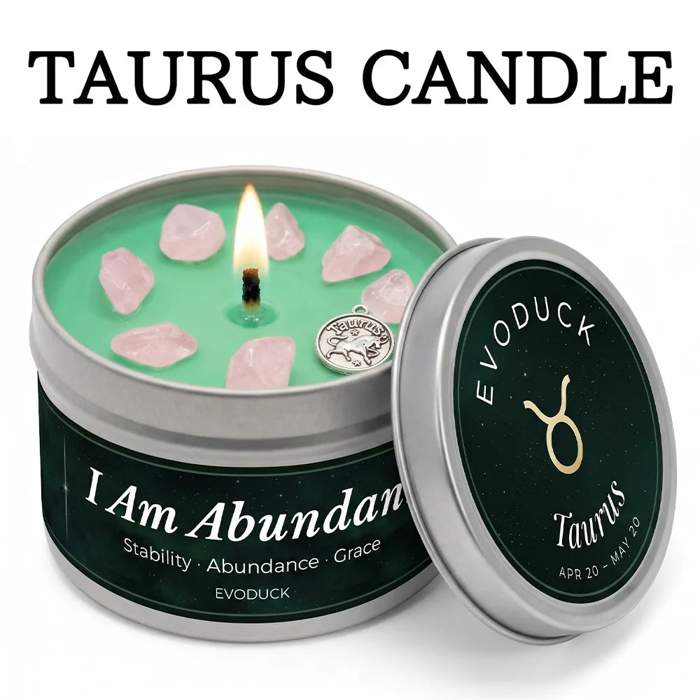 Gemini Constellation Scented Candle, Lemon Basil, Astrology Aromatherapy Candle in Tin, Home Fragrance Decor Birthday Gift, 3oz
