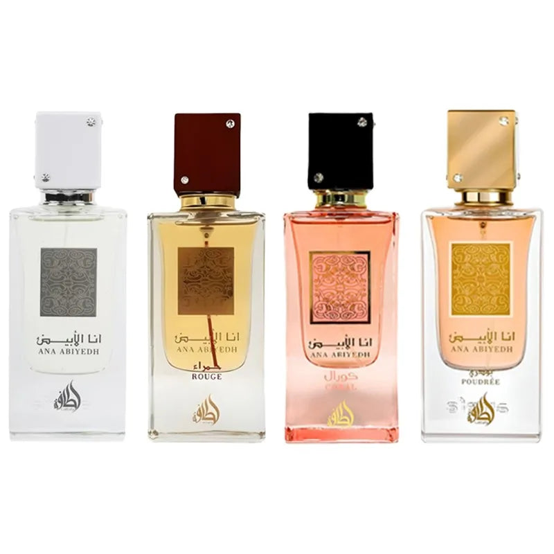 Lattafa Ana Abiyedh Eau de Parfum Spray Unisex 60ml Original Arab Perfumes Lasting Wood Spicy Floral Pheromones Perfume Cologne