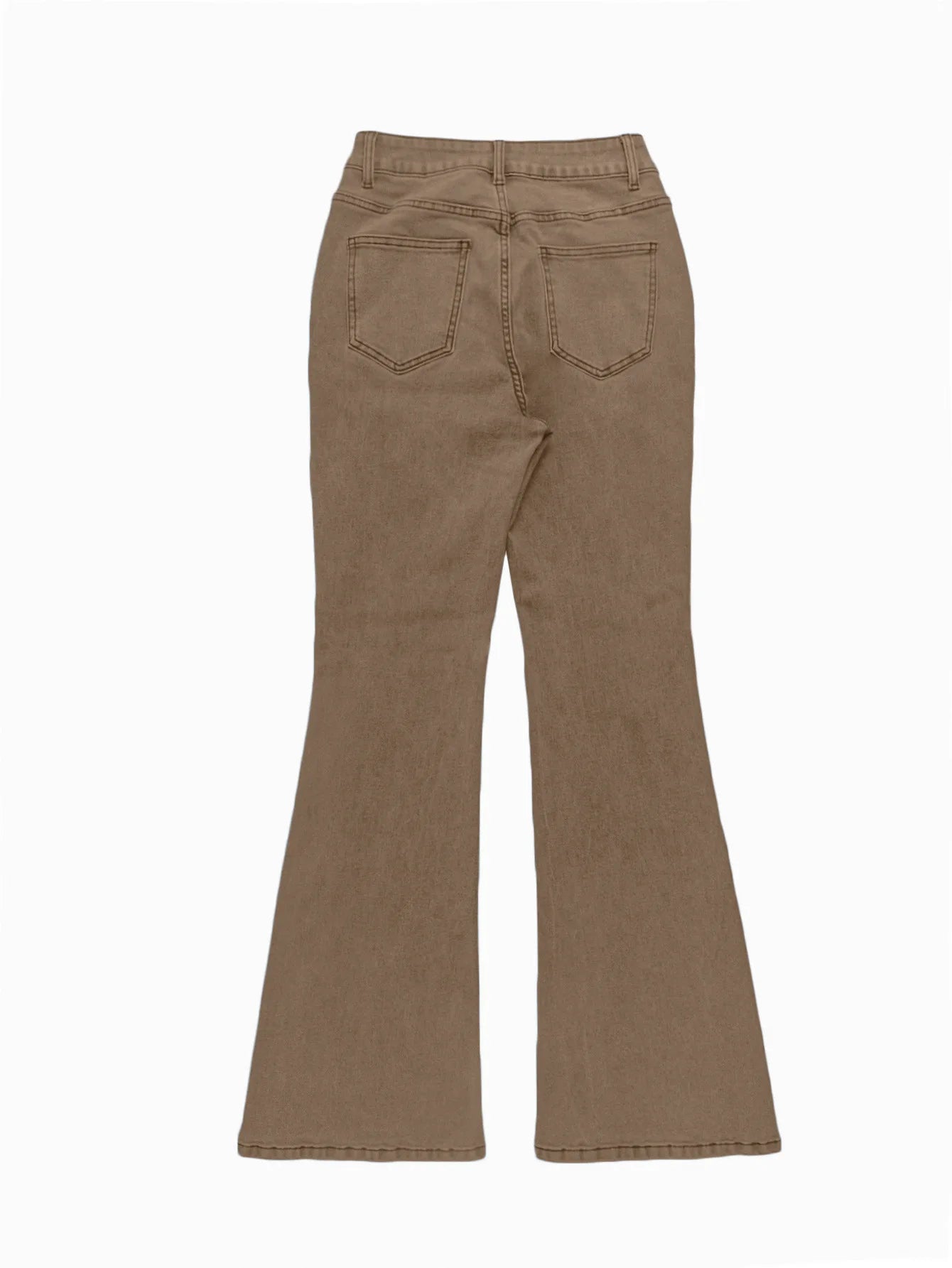 Men Jeans Boot Cut Solid Jean Wide Leg Denim Pant Distressed Washed Full Ankle Length Pockets Zipper Fly High Waist Basics