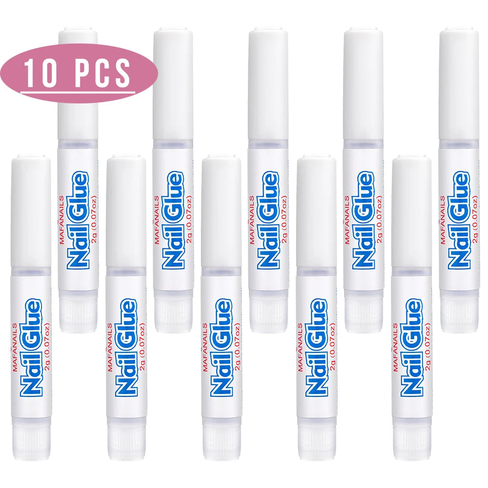100/50/10PCS Mini False Nails Glue Net-2g Strong Adhesive Acrylic Tips Glue For Rhinestone Broken Nails Manicure Extension Glue