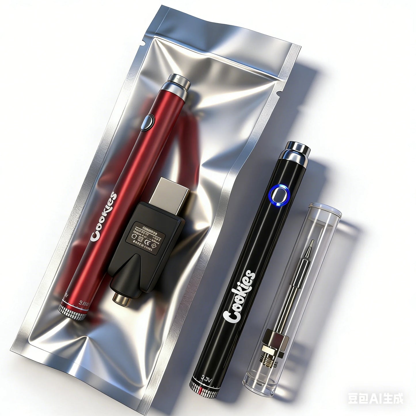 1pcs 380mah Cookies 510 thread battery， Portable Electric Soldering Iron Welding Tool，510 Thread mini light bulb