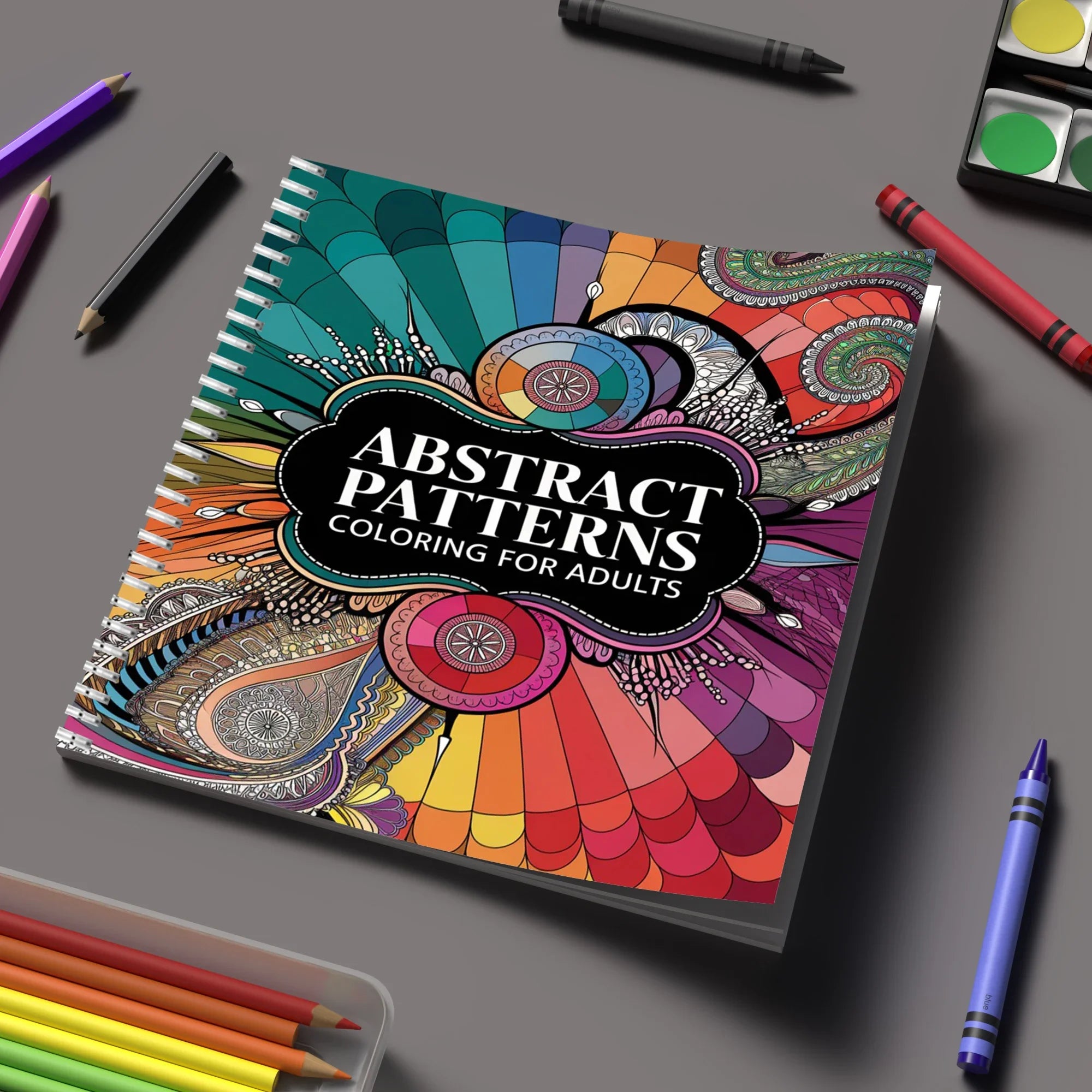 Coloring Book Abstract Patterns for Adult Colouring Book, Birthday Day Gift, Back to School Supplies, Adults Cute Drawing Book