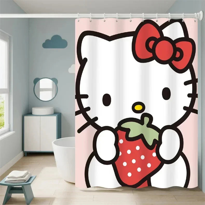 TR01  Cute Kawaii Cartoon Shower Curtains Bathroom Curtain Waterproof with Hooks Anime Bathroom Decoration Curtain…7&u