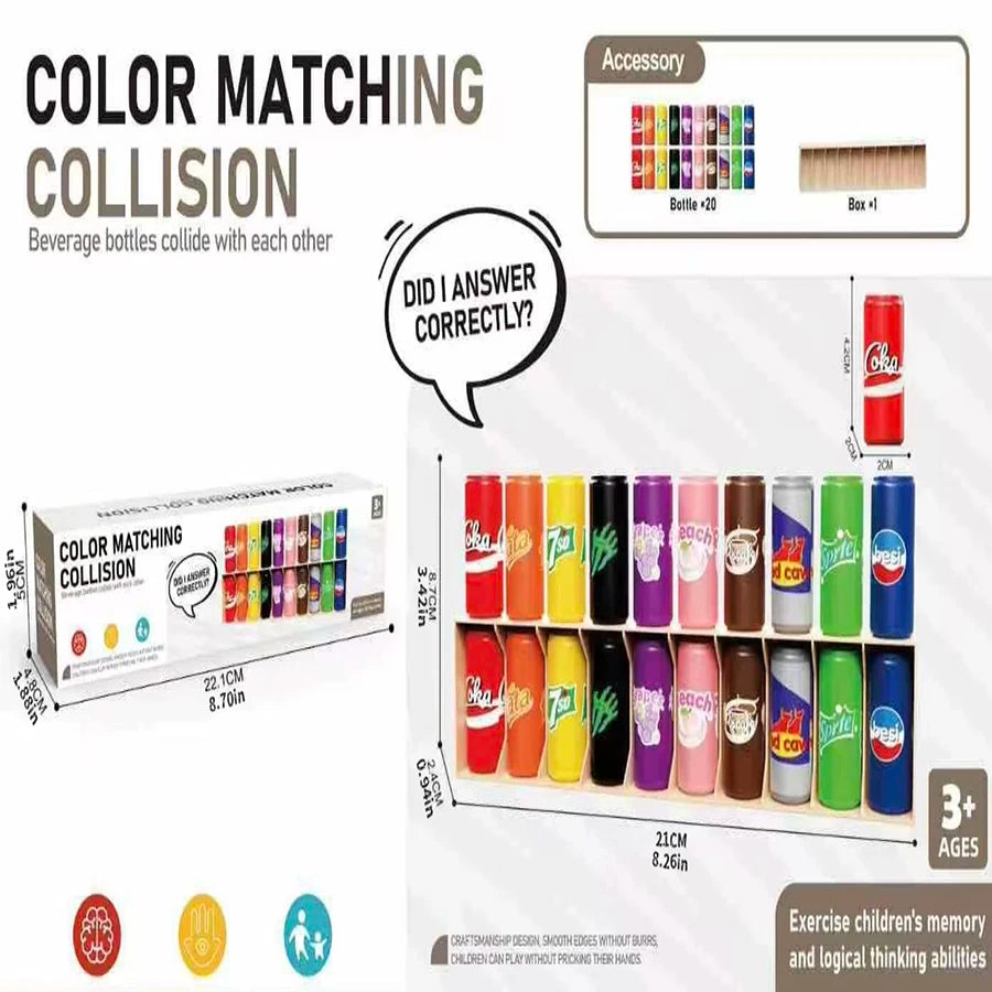 20pc Bottle Guessing Beverage Match Memory Exercise Logical Thinking Reasoning Board Game Beneficial Intelligence Toy Party Game