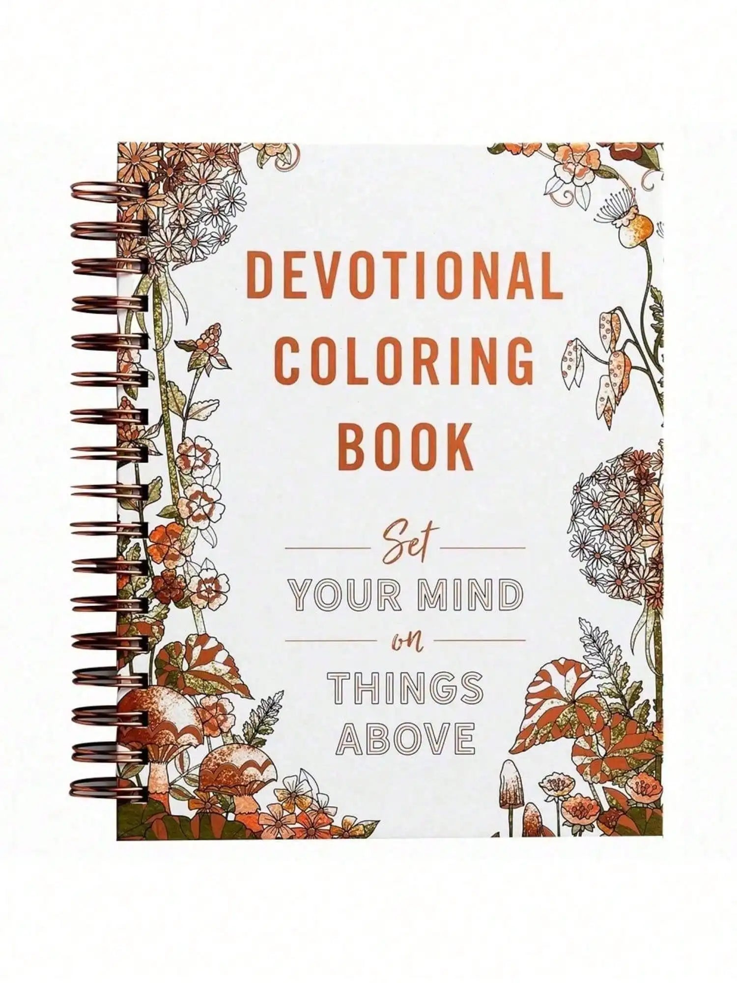 Devotional Coloring Book, 75 Inspiring Illustrations for Hope & Stress Relief, New Year Gift & Back to School Art Activity