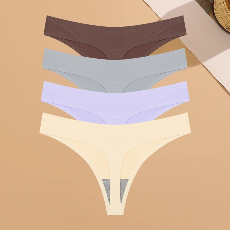 Ice Silk Thong Set (4-Pack)
