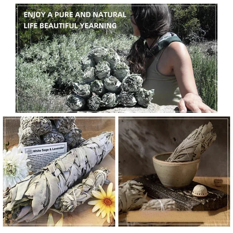 White Sage Bundles - Sage Smudge Stick for Home Cleansing Incense Healing Meditation and California Smudge Sticks Rituals