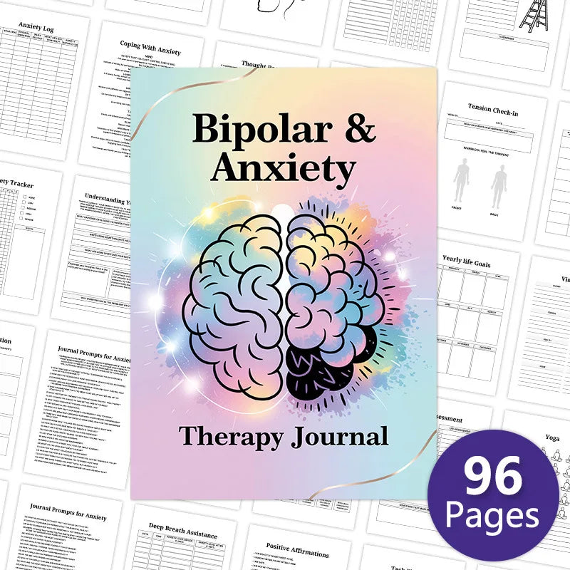 Bipolar &Anxiety, Bipolar Disorder, BD Psychological Therapy, Journal Planners Notebook