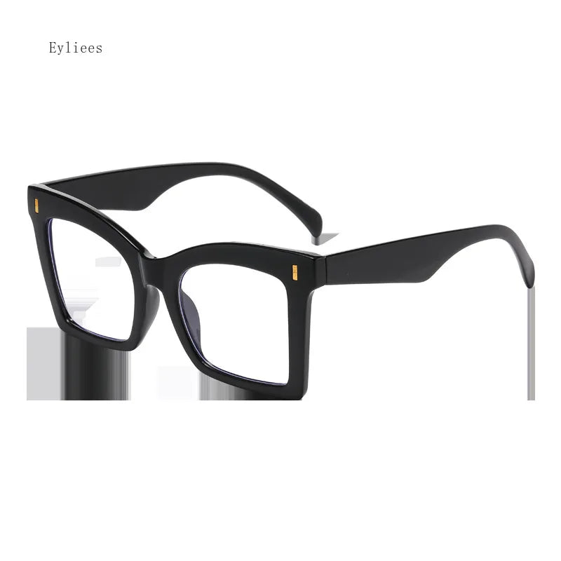 Y2k Oversized Frame Reading Glasses Women Leopard Print Blocking Blue Light Presbyopic Spectacles Eyeglasses Clear Lens óculos