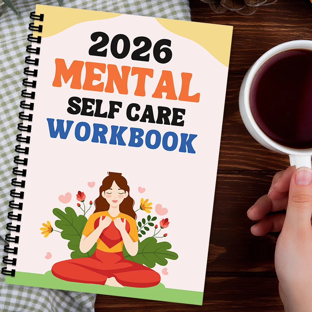 1PC 2026 Mindful Mental Self-Care Workbook: Yoga-Themed Mental Health Journal for Wellness Enthusiasts & Stress-Relievers, Perfe