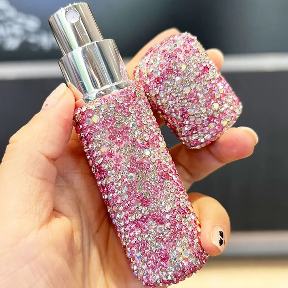 10ml Atomizer Travel Sub-bottling Portable Mini Diamond Glass Refillable Perfume Bottle Spray Pump Empty Cosmetic Container
