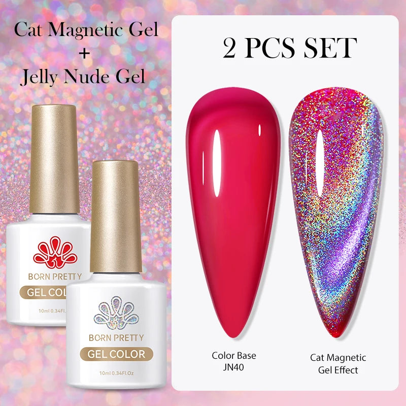 BORN PRETTY 2Pcs Base Gel Super Top Coat Gel Polish Set Black White Color Gel Varnis Semi Permanent Soak Off UV LED Gel for Nail