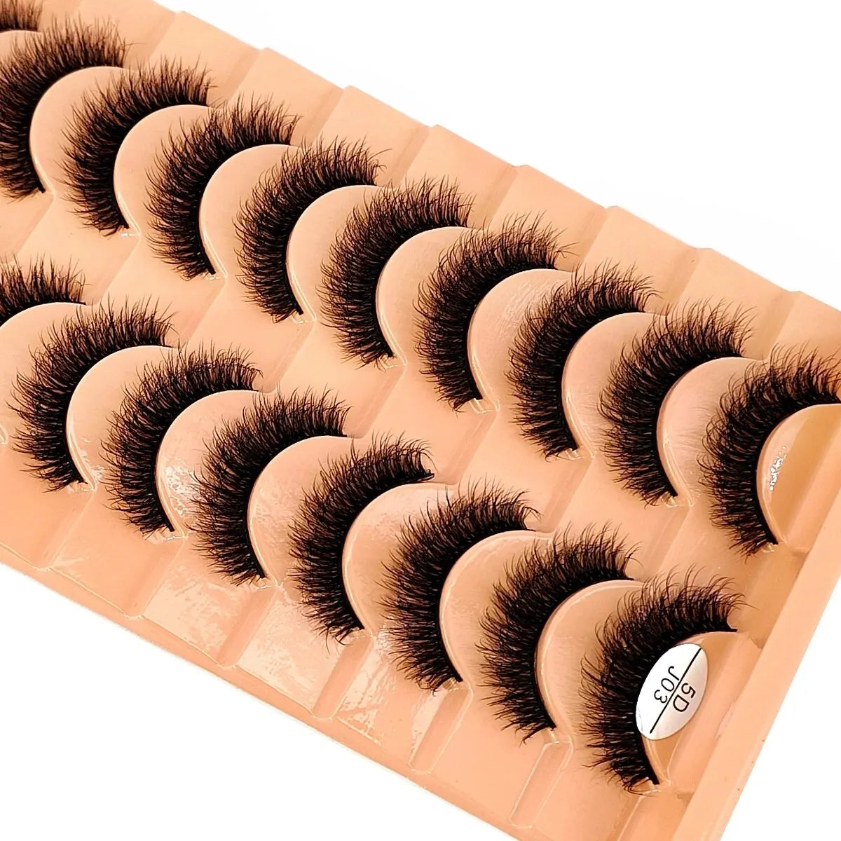 HBZGTLAD 10 Pairs Faux Mink Eyelashes Handmade False Eyelashes Natural Nude Makeup Simulation Cross Messy Eye 3D Curly Eyelashes