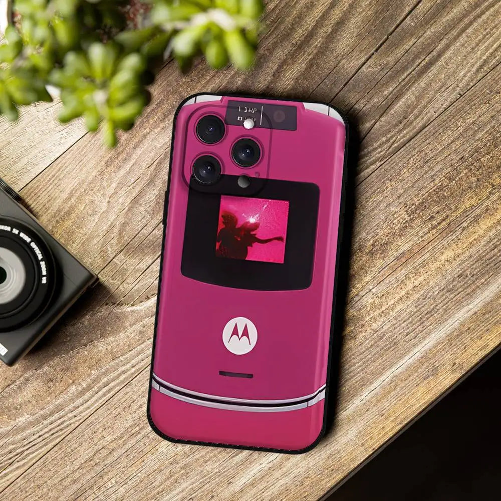 M-MotorolaS Razr Pink Phone Case For IPhone 17 16 15 14 13 12 11 PRO MAX PLUS Mini TPU Soft To Skin-friendly Case