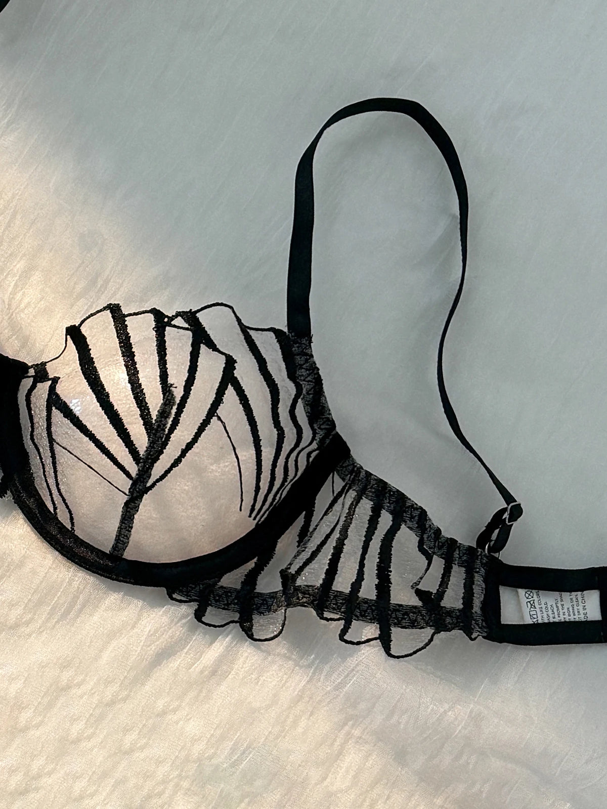 Sheer Lace Mesh Bra & Brief Set