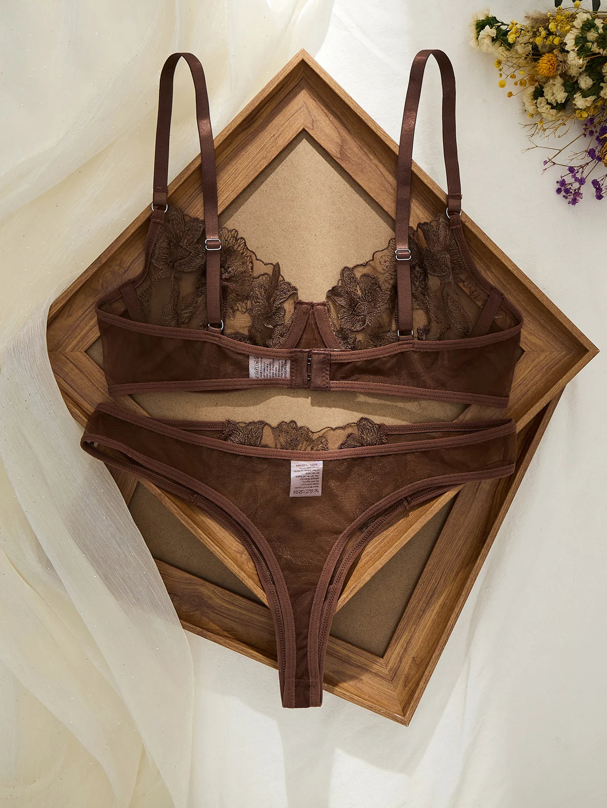 Lace Eyelet Bra & Panty Set