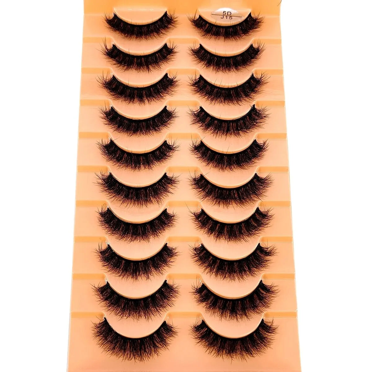 HBZGTLAD 10 Pairs Faux Mink Eyelashes Handmade False Eyelashes Natural Nude Makeup Simulation Cross Messy Eye 3D Curly Eyelashes