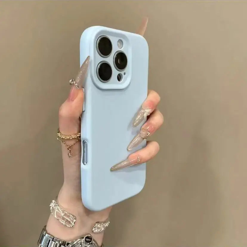 Luxury Soft Silicone Candy Phone Case For iPhone 11 12 13 14 15 16 Pro Max Plus Shockproof Bumper Matte Back Cases Cover