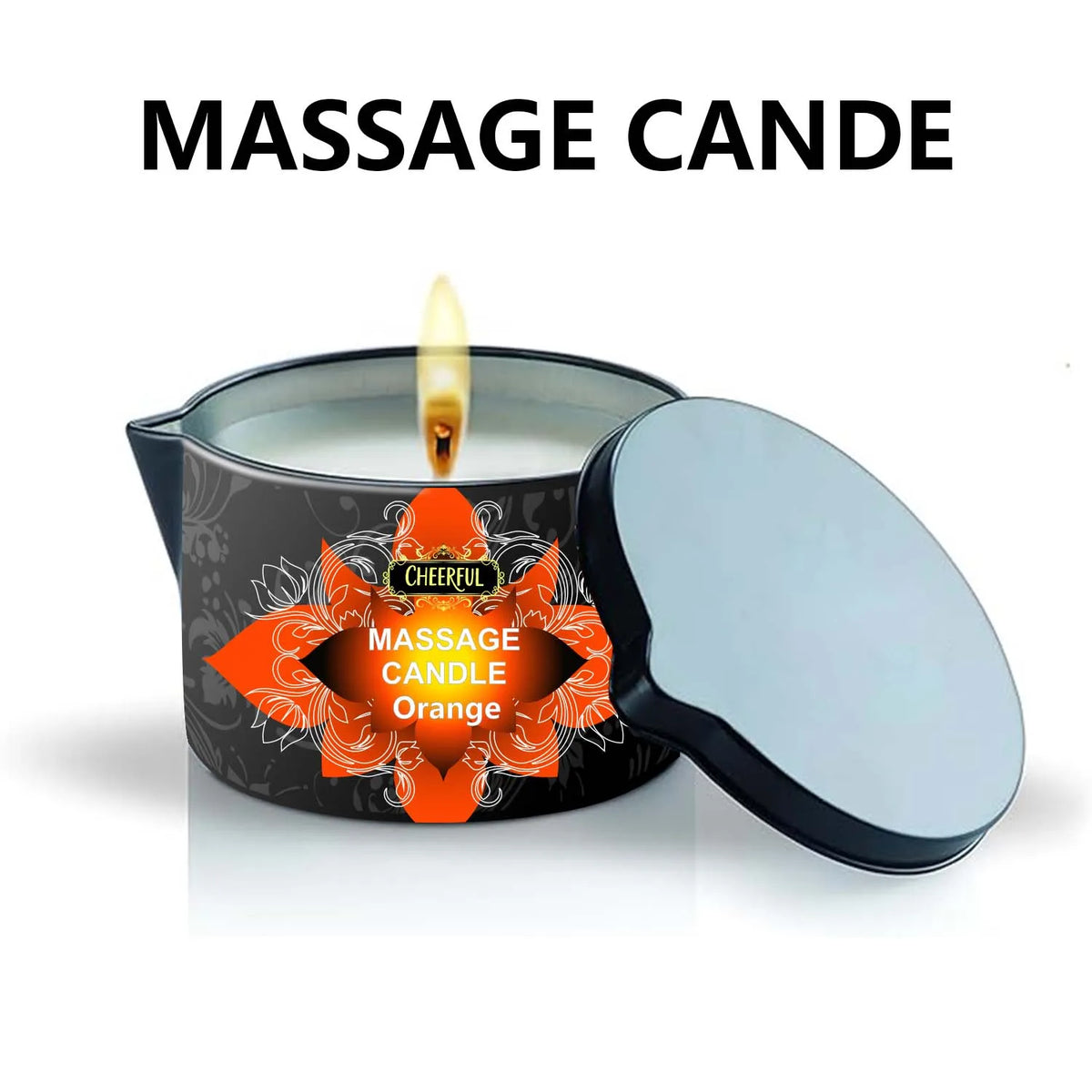 Amber Vanilla Massage Oil Candle, Natural Soy Wax Scented Massage Candle for Body Massage, Aromatherapy Candle for Home Spa Care