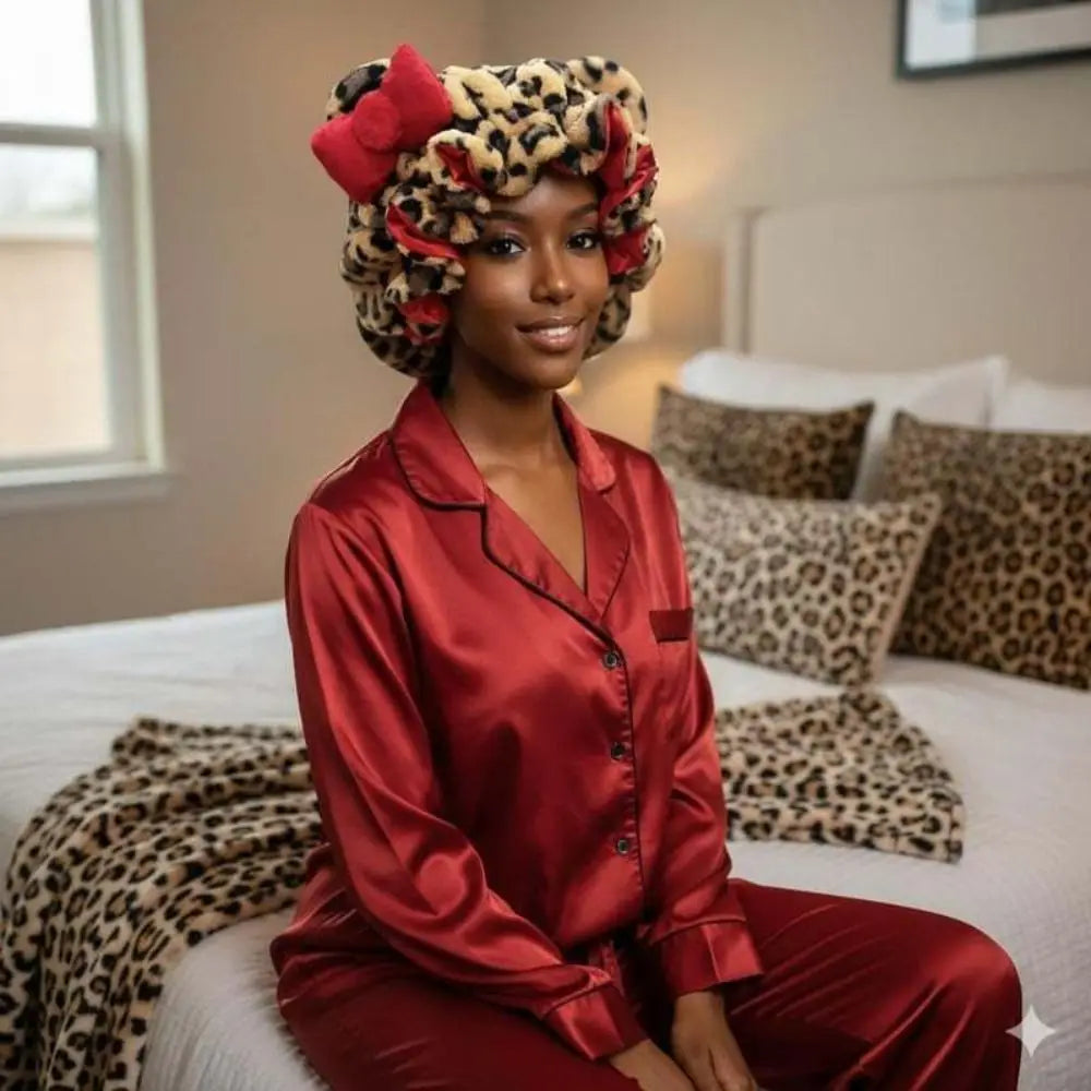 Creative Soft Hair Drying Cap Microfiber Quick-Drying Dry Hair Towel Absorbent Leopard Print Hair Towels Face Wash