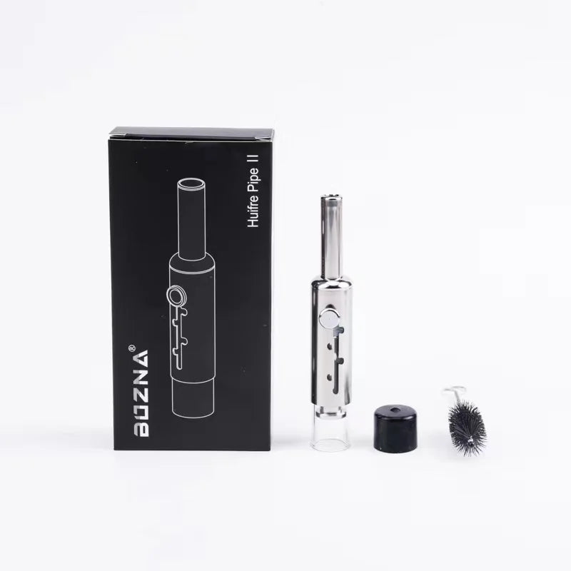 Adjustable Dry Herb Pipe — 5-Level Metal Pipe with Glass Tube
