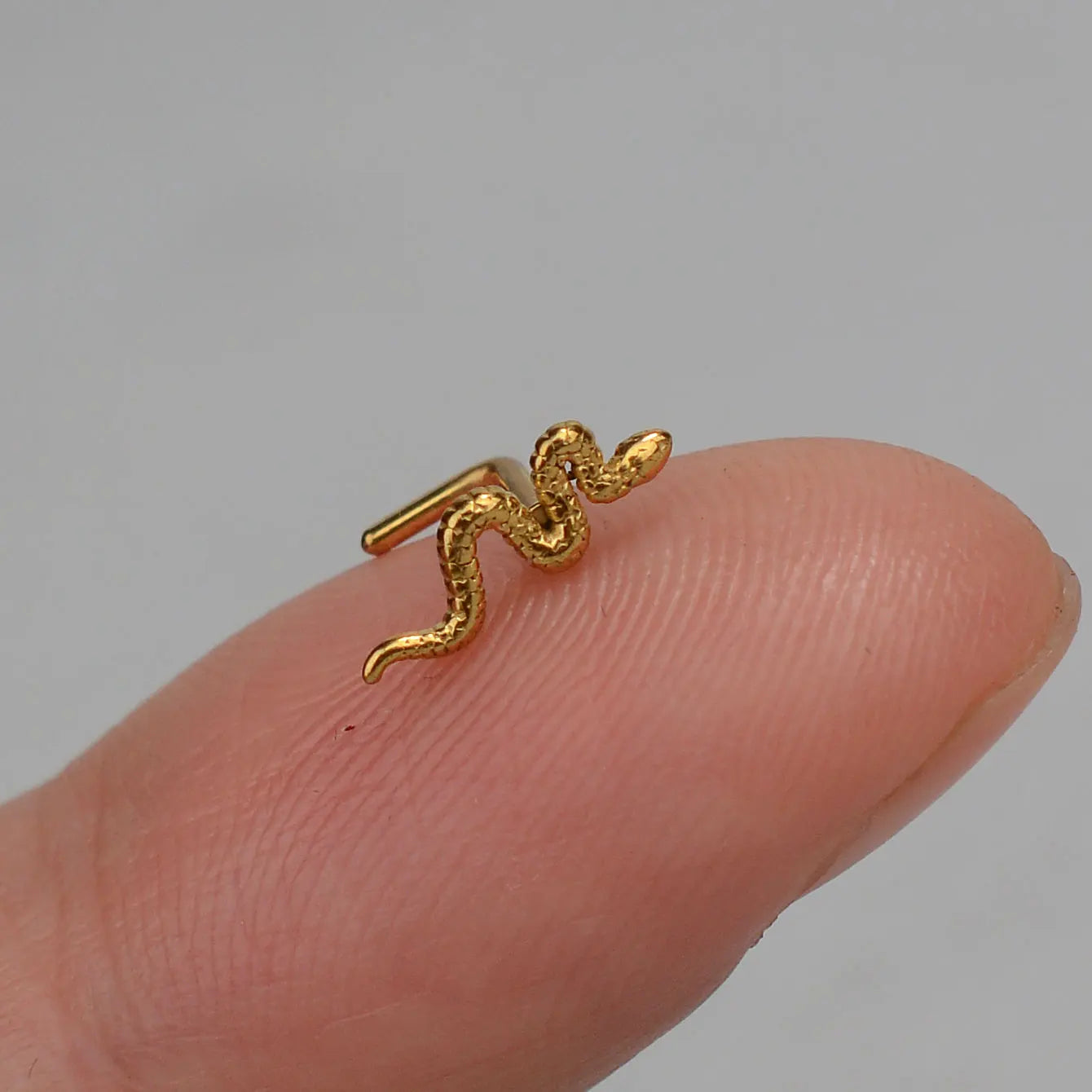 1PC Stainless Steel CZ Nose Ring L Shape Nose Studs Spider Snake Bow Flower Leaf Nostril Nose Piercing Body Jewelry  For Women