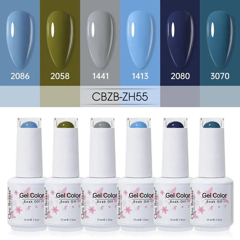 Clou Beaute 6/8pcs 15ml UV Nail Gel Colors Polish Set Summer Pretty Sugar Pink Red Neon Professional Nail Art Manicure Kit Gift