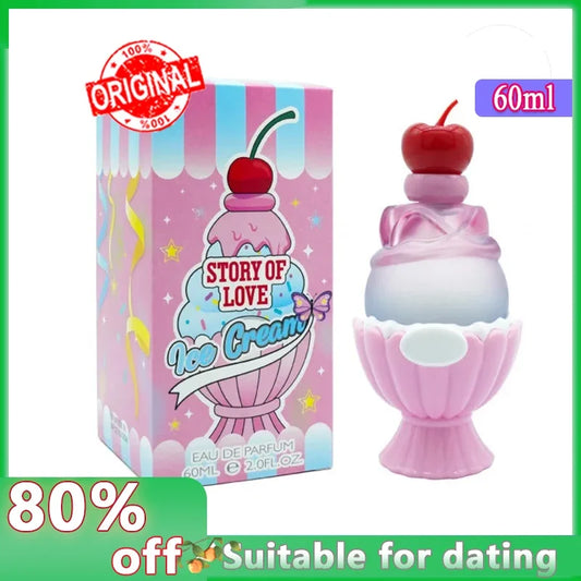 Sweet Women's Perfume 60ml Ice Cream  Long-lasting Fresh Vitality Floral Fragrance Eau De Toilette Charming Date Fragrance Spray