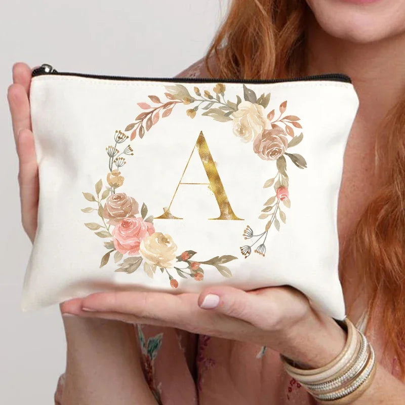 Garland Wedding Gift Bag Bridesmaid Maid of Honor Pouch Feminina Travel Organizer Lipstick Clutch Bachelorette Party Makeup Bag