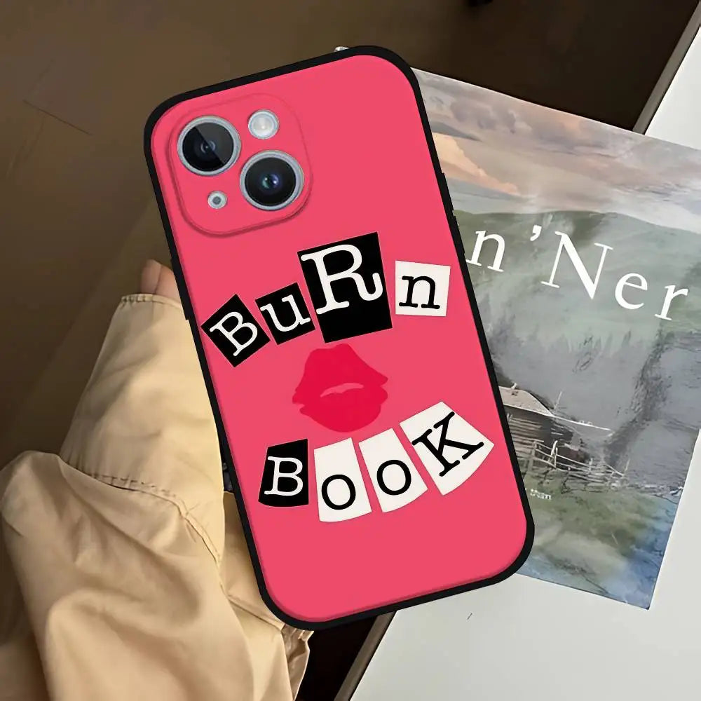 M-Mean G-Girls Burn Book Phone Case Soft TPU Skin-Friendly For IPhone 17/16/15/14/13/12/11 Series: PRO, MAX, PLUS ,Mini