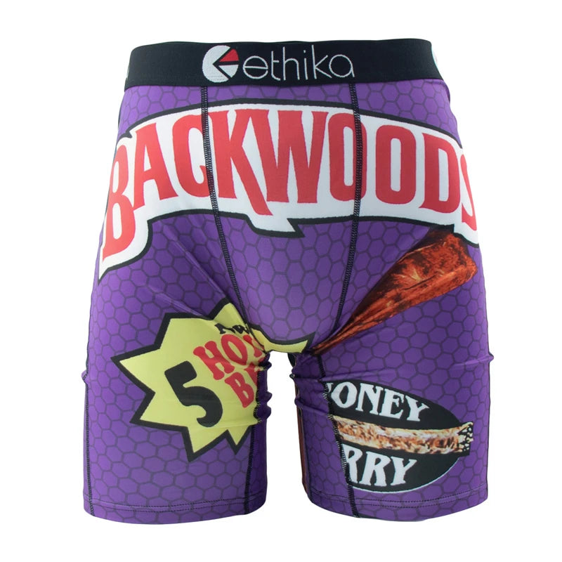 ETHIKA 1Pcs Sexy Men Underwear Boxers Breathable Swimming Man Underpants Plus Size S-3XL Mens Trunks Men's Panties Boxer Briefs