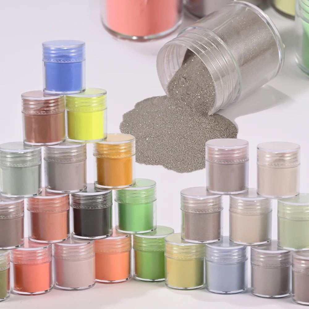 24Pcs/Set Nail Acrylic Powder Multi-Colors Professional Nails Crystal Pigment Dust for Nail Art Extension Carving Dipping Powder
