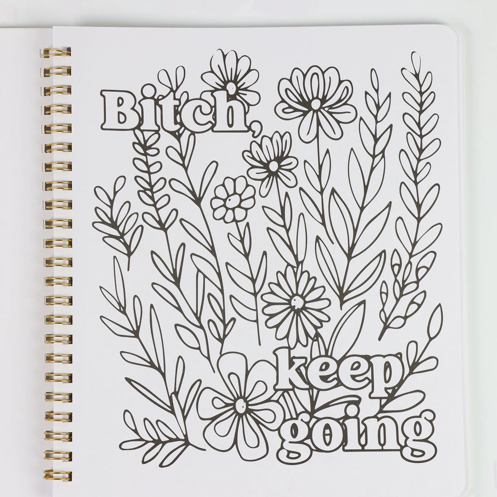 Beautiful Coloring Book for Adults Relaxation Funny Stress Relief Art Therapy Activity Perfect Gift for Friends