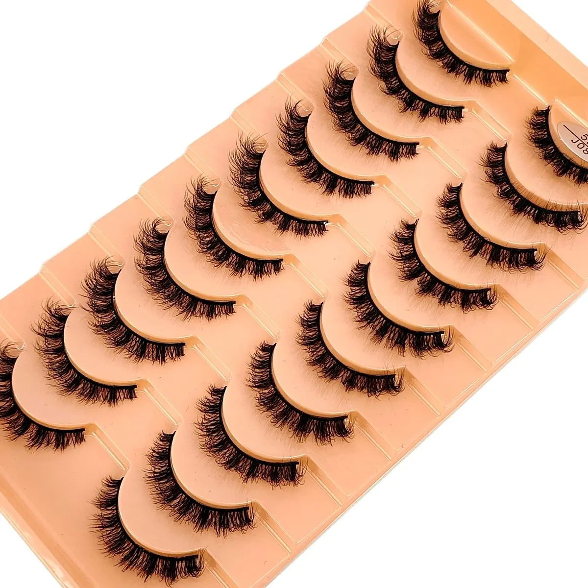 HBZGTLAD 10 Pairs Faux Mink Eyelashes Handmade False Eyelashes Natural Nude Makeup Simulation Cross Messy Eye 3D Curly Eyelashes
