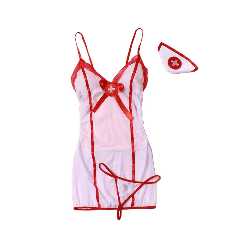 Lace Fantasy Nurse Costume Set