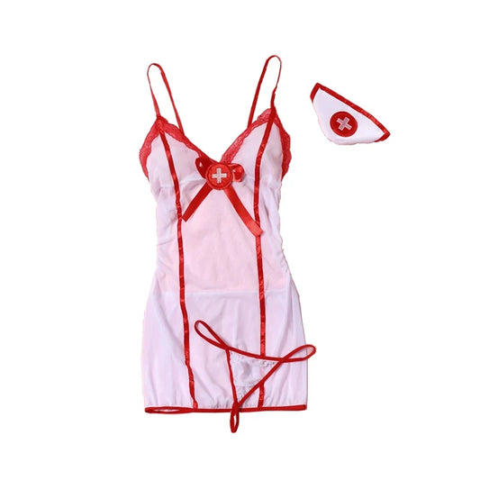 Lace Fantasy Nurse Costume Set