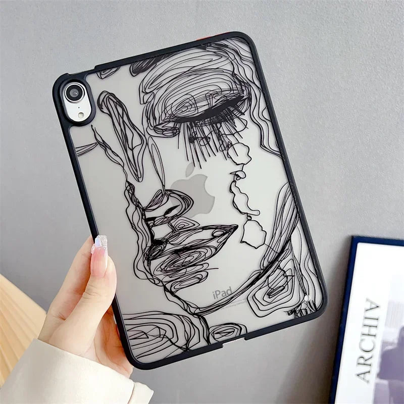 Fashionable Leopard Matte Clear Case for IPad Air 6 2024 10 9 8 7 6 5 th Pro 11 2 3 4 Generation Mini 4 5 6 Pro 11 13 Hard Cover