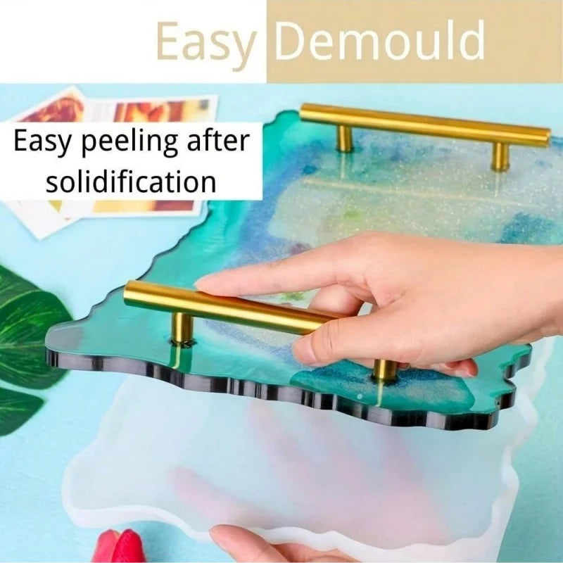 Epoxy Resin Casting Silicone Mold Cube+Straight Edge Cylinder DIY Craft Art Tray Storage Container Holiday Decoration
