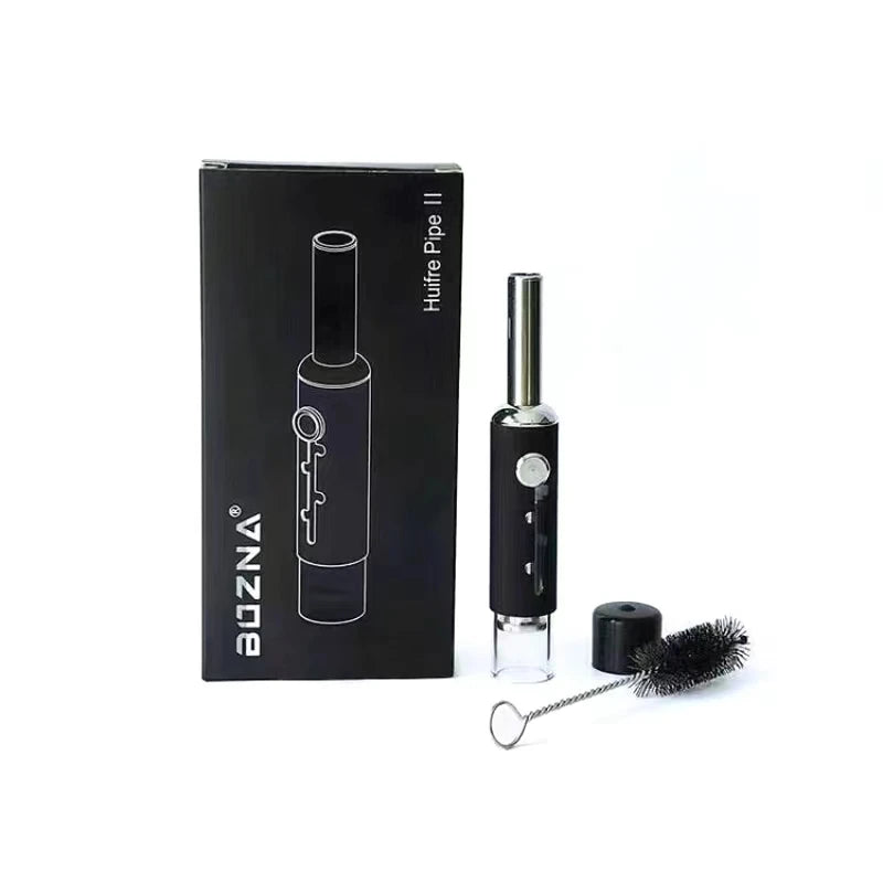 5-Level Adjustable Metal Dry Herb Pipe with Glass Tube | Reusable EDG Dry Burn Tobacco Pipe | Durable Smoking Accessories