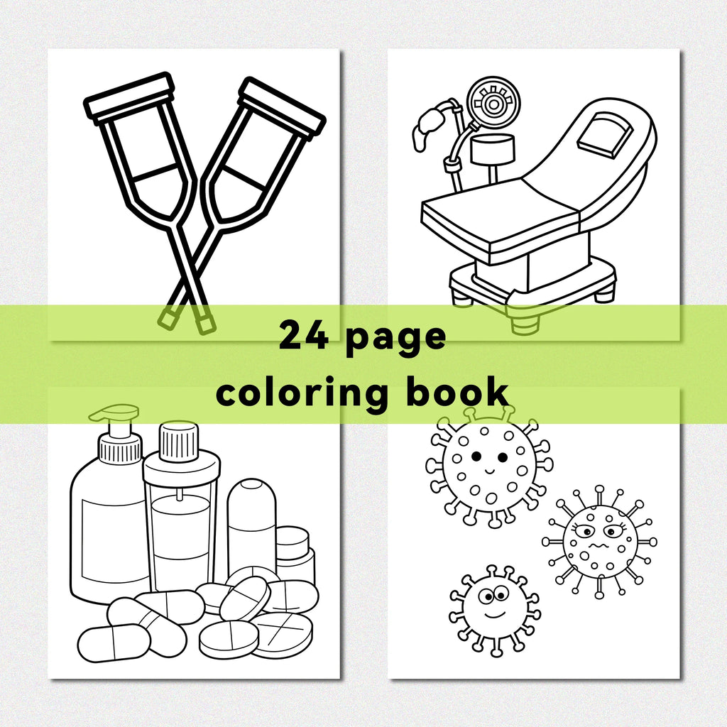Bold And Easy Medical Girly Coloring Book for Adults - Nurse & Healthcare Themed Patterns Stress Relief Art Therapy Drawing Book