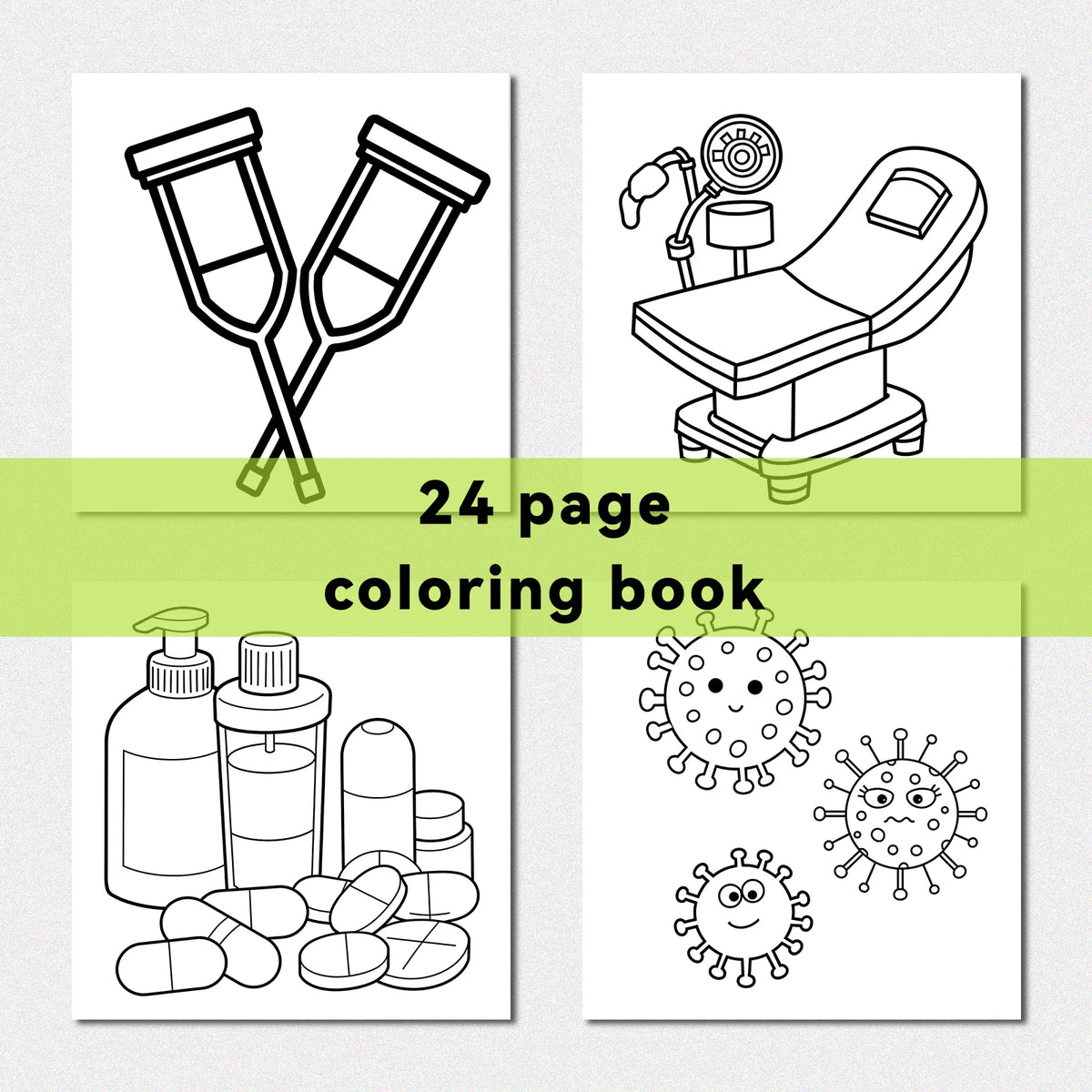 Bold And Easy Medical Girly Coloring Book for Adults - Nurse & Healthcare Themed Patterns Stress Relief Art Therapy Drawing Book