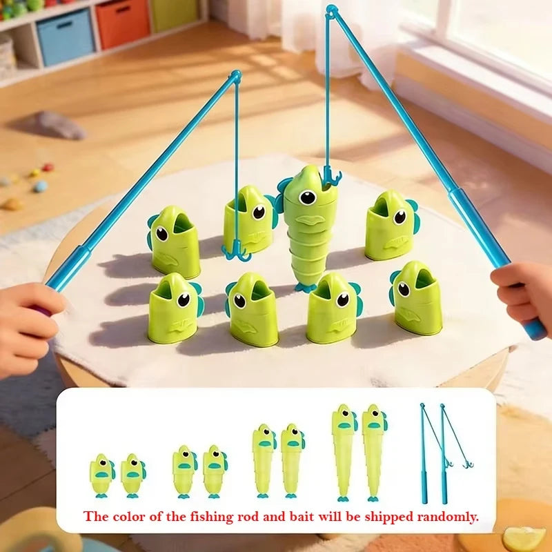Fishing Battle Board Game Kid Fish Body Stretchable Long Short Competition Fun Family Party Interaction Social Table CreativeToy