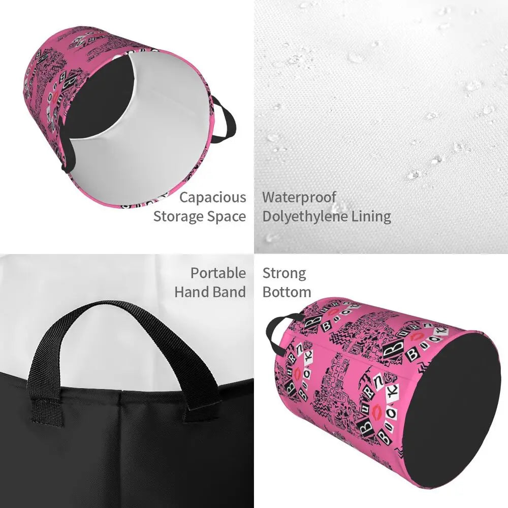 Burn Book Mean Girls Foldable Laundry Baskets Dirty Clothes Home Organizer Large Waterproof Hamper For Home Kids