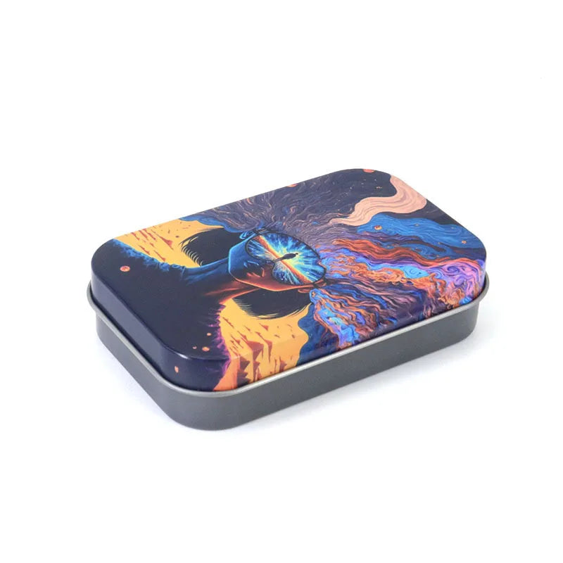 1 Pc Tinplate Jewelry Candy Coin Key Organizer Cigarette Case - Rectangle Container Tobacco Storage Smoking Accessories